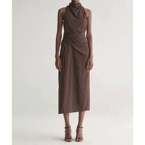 NEW A.L.C. jean midi skirt in ganache stripe